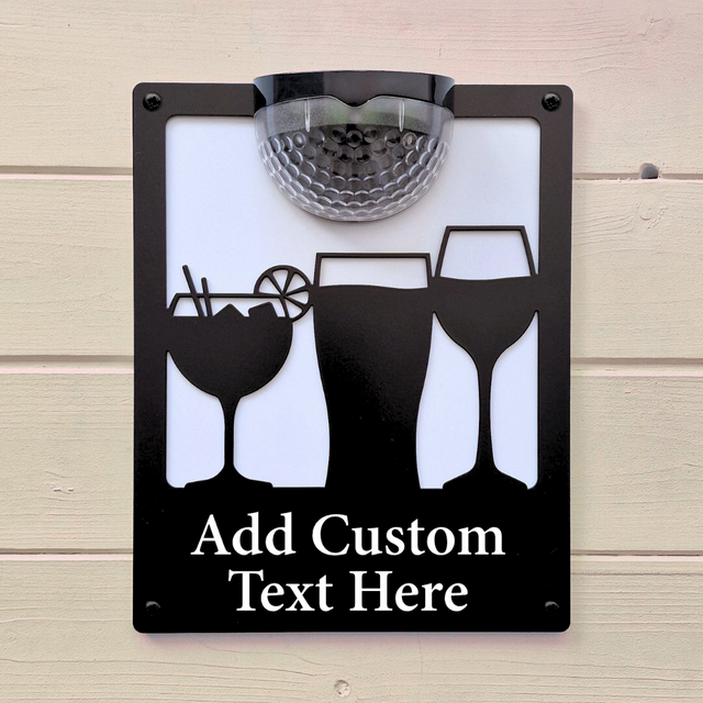 Drinks Solar Light Wall Plaque (You Can Personalise Me!)
