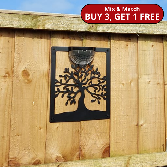 Tree of Life Solar Light Wall Plaque