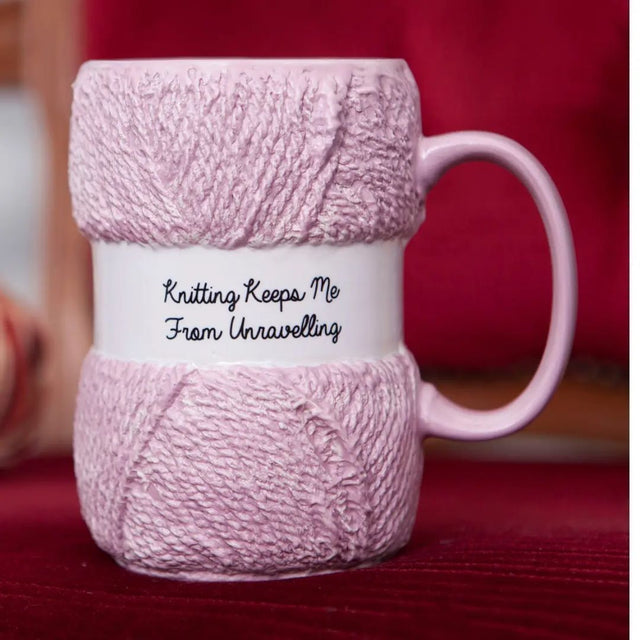 Keeps Me from Unravelling Yarn Knitting Mug