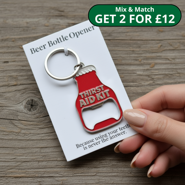Thirst Aid Kit Beer BOTTLE OPENER Keyring