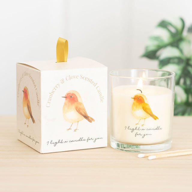 Robin Remembrance Cranberry & Clove Candle