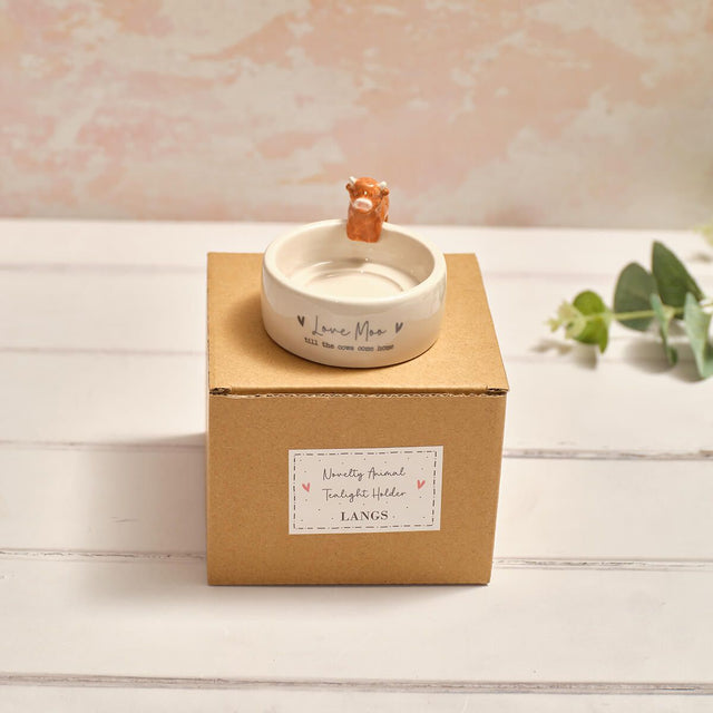 Highland Cow 3d Ceramic Tealight Holder