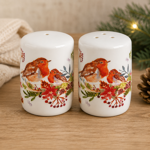 Jennifer Rose Winter Robin Salt & Pepper