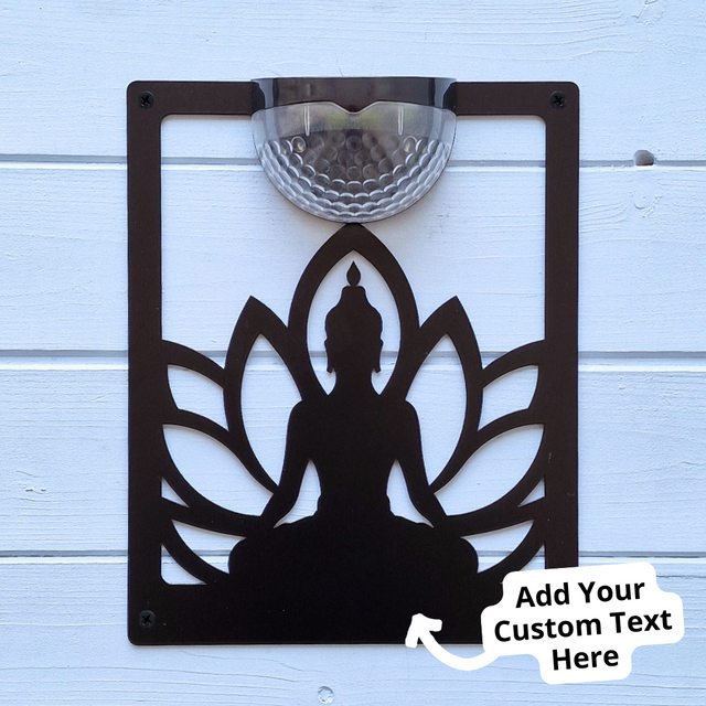 Buddha Solar Light Wall Plaque (You Can Personalise Me!)