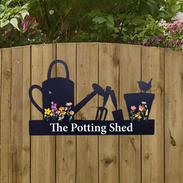 'The Potting Shed' Large Garden Wall Art
