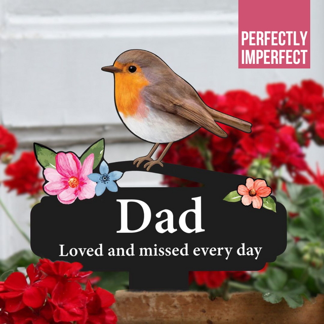 IMPERFECT - 'Dad' Large Robin Pot Stake