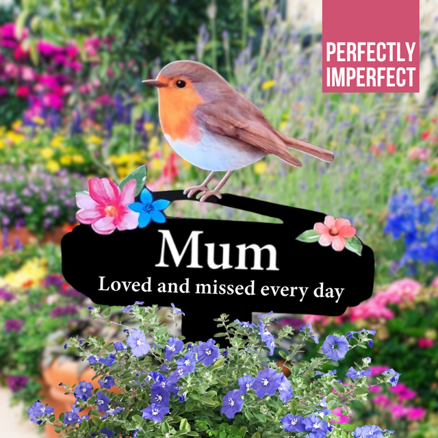 IMPERFECT - 'Mum' Large Robin Pot Stake
