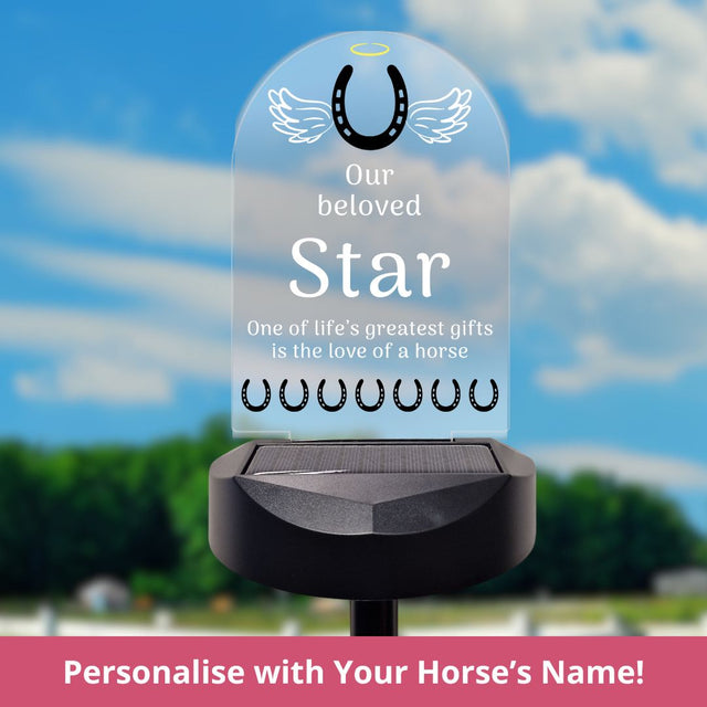 Horse Memorial Solar Stake (You Can Personalise Me!)