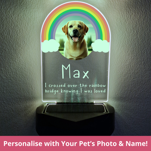 Rainbow Pet Memorial Solar Stake (You Can Personalise Me!)