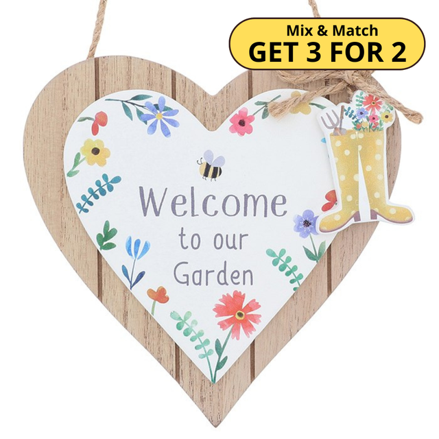 Welcome to our Garden Hanging Plaque