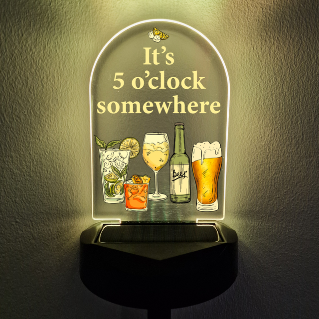 'It's 5 o'clock somewhere' Solar Stake
