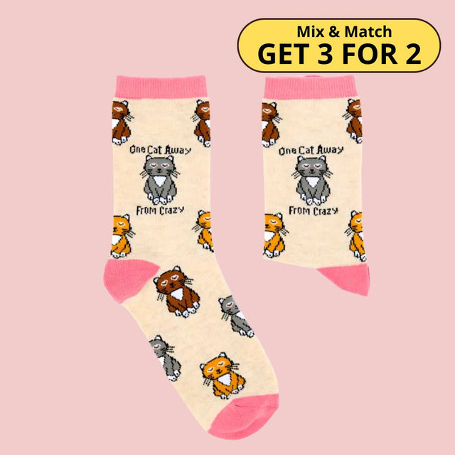 One Cat Away Ladies Socks