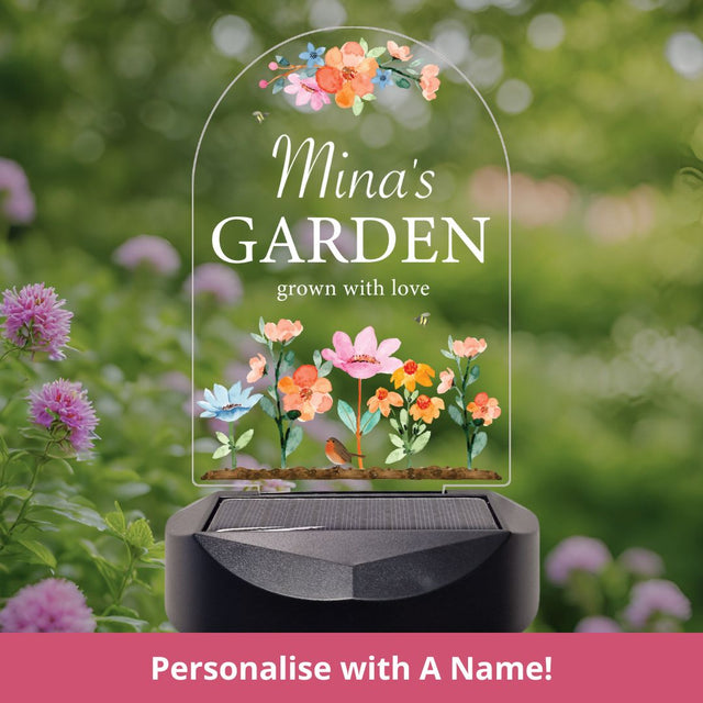 Garden - Grown with love Solar Stake (You Can Personalise Me!)