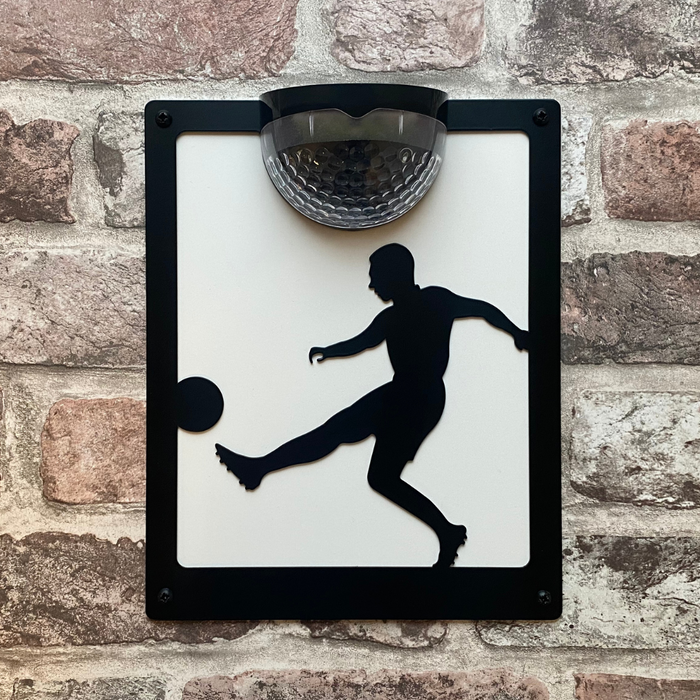 Footballer Solar Light Wall Plaque