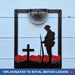 RBL 2026 banner - Remembrance Soldier and Red Poppies Solar Light Wall Plaque