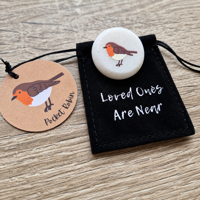 Pocket Robin Sentiment Stone