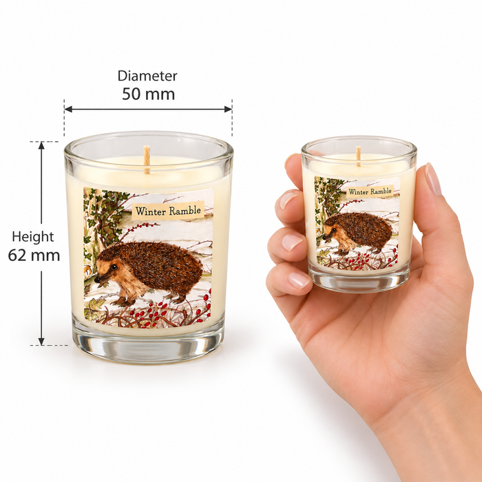 Small Scented Votive Candle - Black Cherry/Winter Ramble - (Hedgehog)