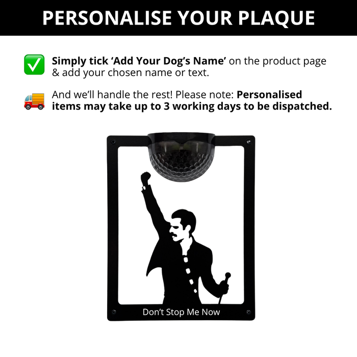 Freddie Mercury Solar Light Wall Plaque