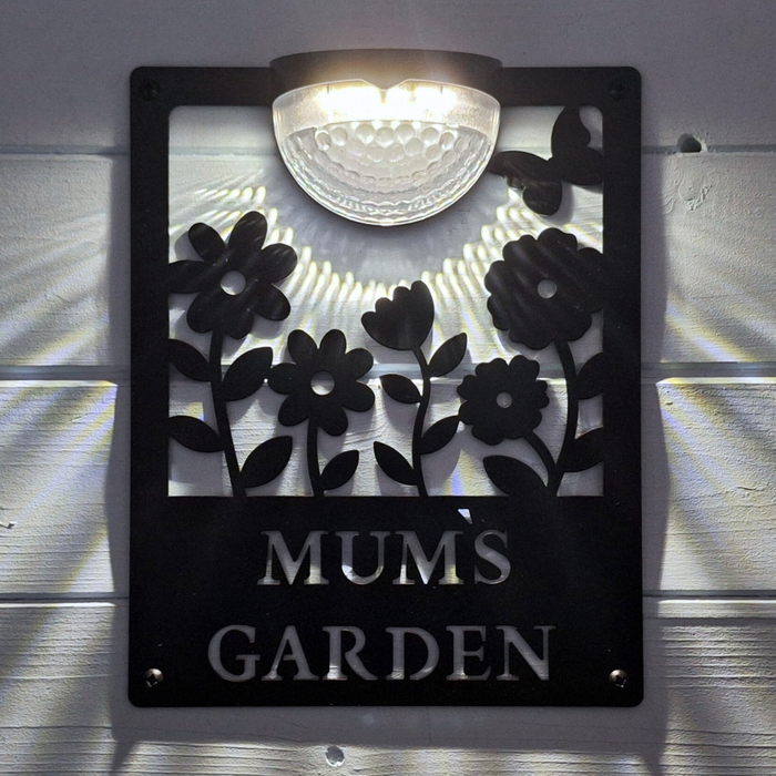 Mum's Garden Sign with Solar Powered Light