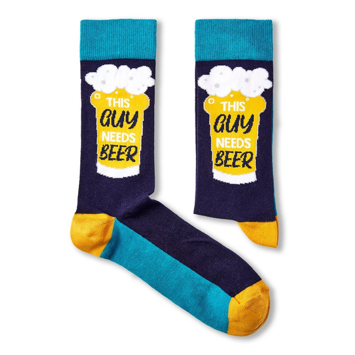 'This Guy Needs Beer' Socks