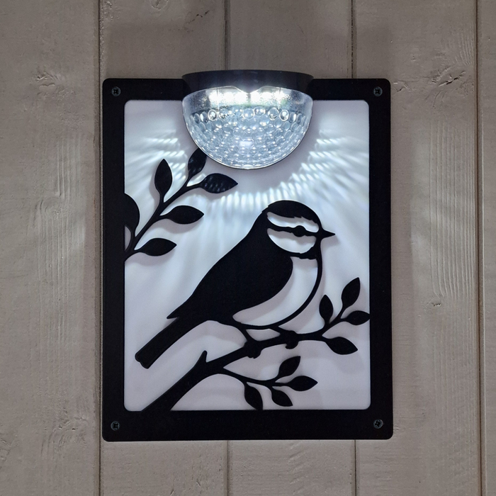 Blue tit Solar Light Wall Plaque