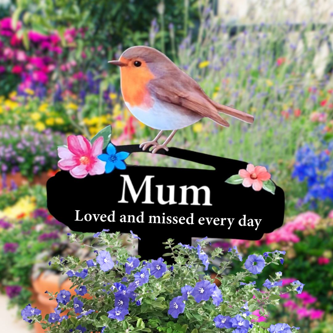 'Mum' Large Robin Pot Stake — Flory's Online