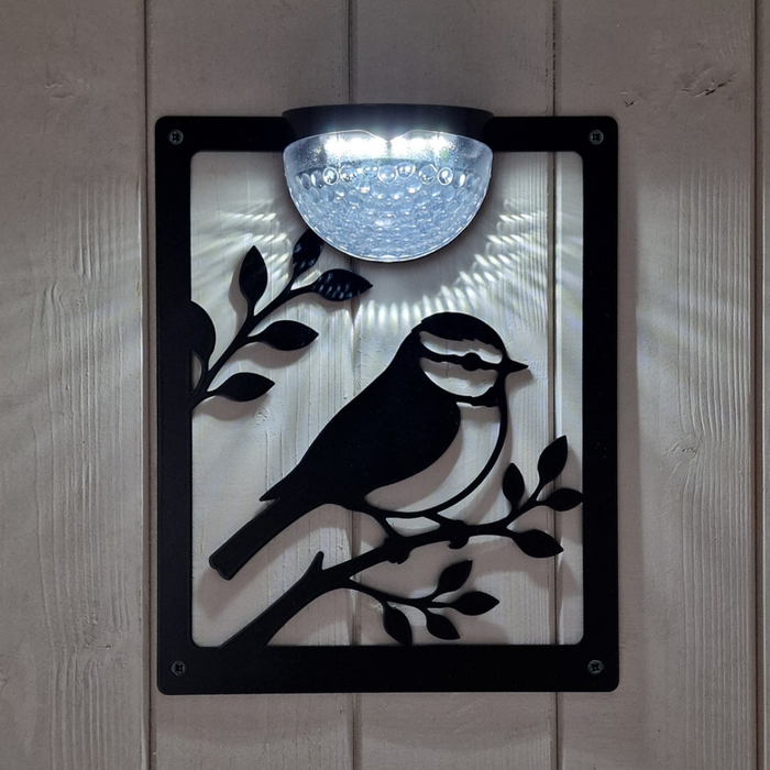 Blue tit Solar Light Wall Plaque