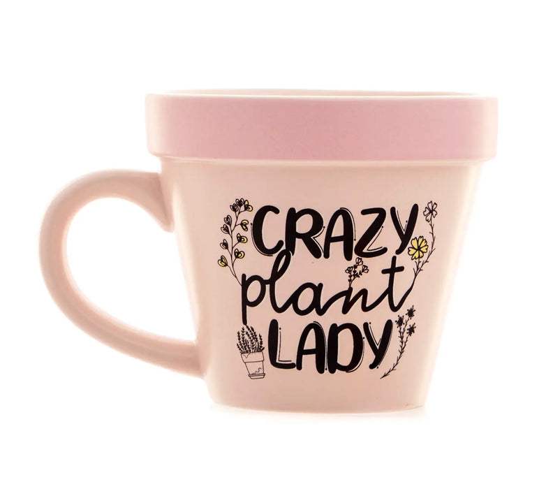 'Crazy Plant Lady' Plant-a-holic Plant Pot Mug
