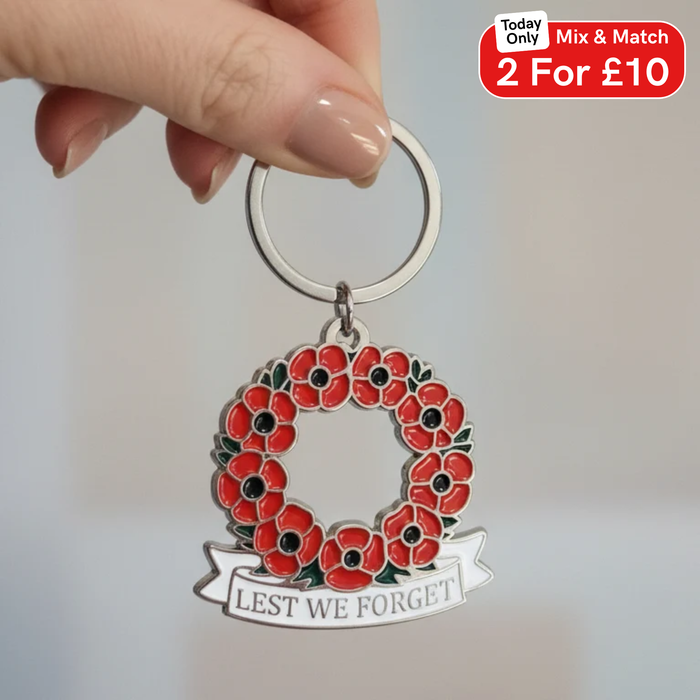 Poppy Wreath Keyring