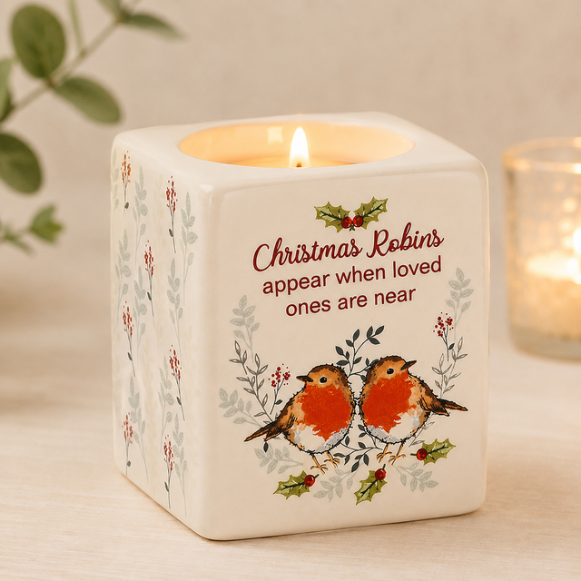 Winter Robins Appear Tealight