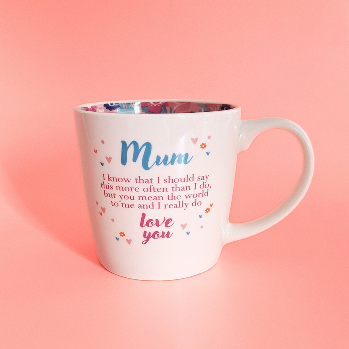 'Mum Love You' Ceramic Inside Out Mug