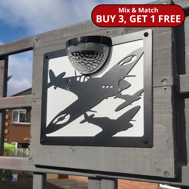 Spitfire Solar Light Wall Plaque
