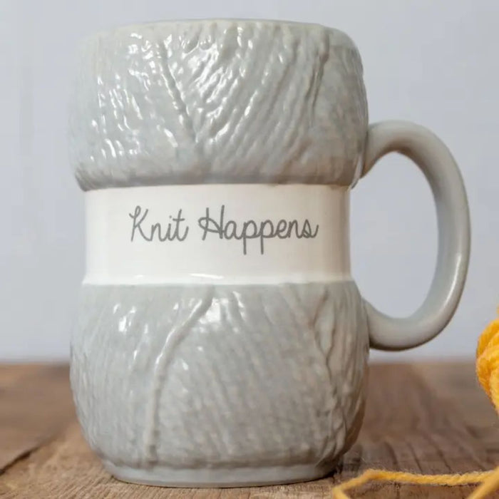 Knit Happens Yarn Knitting Mug
