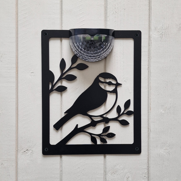 Blue tit Solar Light Wall Plaque