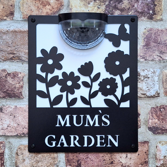 Mum's Garden Sign with Solar Powered Light