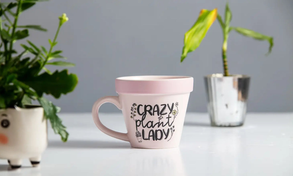 'Crazy Plant Lady' Plant-a-holic Plant Pot Mug