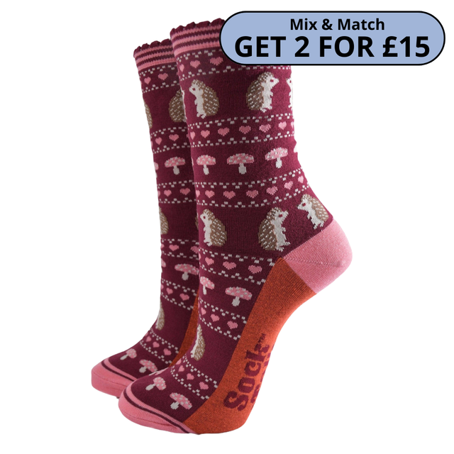 Women's Hedgehog Bamboo Socks