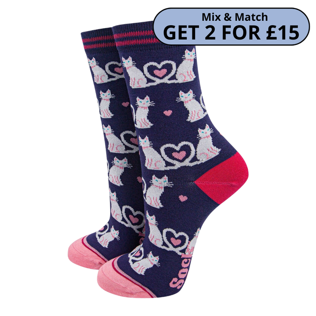 Women's Cats Bamboo Socks