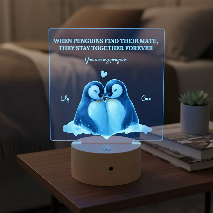 Penguin Couple LED Night Light (You Can Personalise Me!)