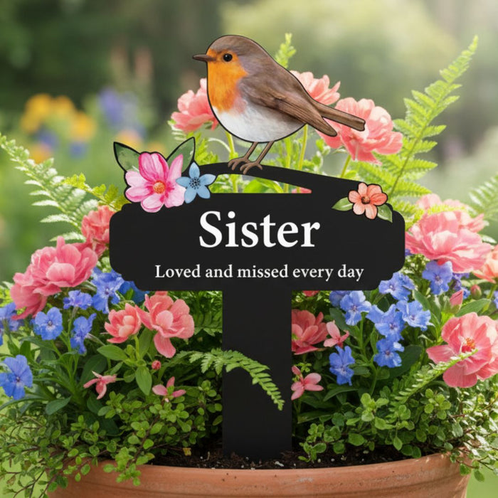 'Sister' Large Robin Pot Stake