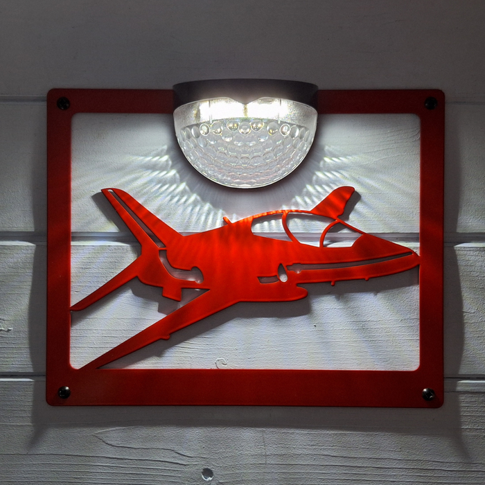 IMPERFECT- Red Hawk T1 Solar Light Wall Plaque