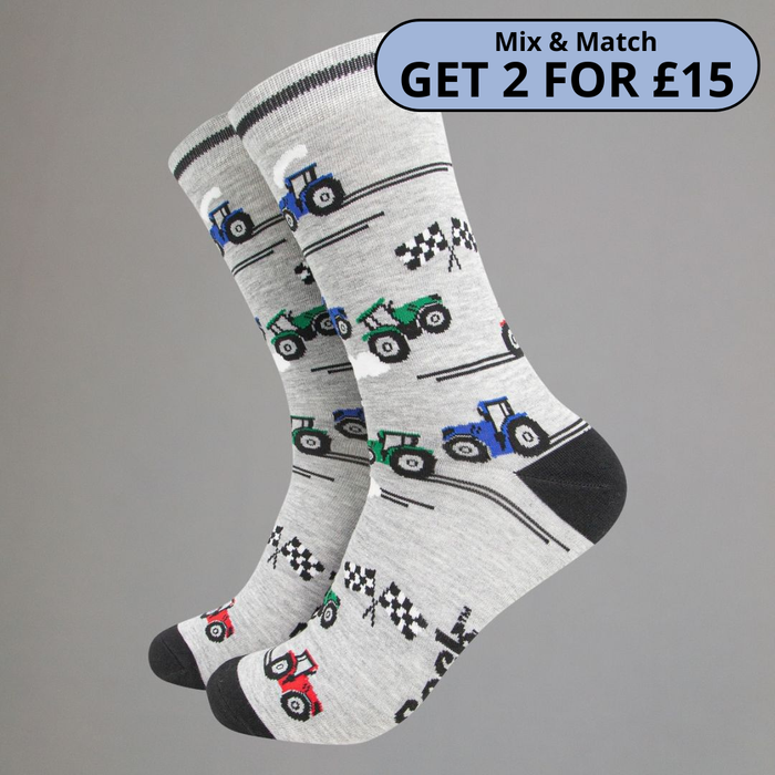 Tractor Racing Men's Bamboo Socks