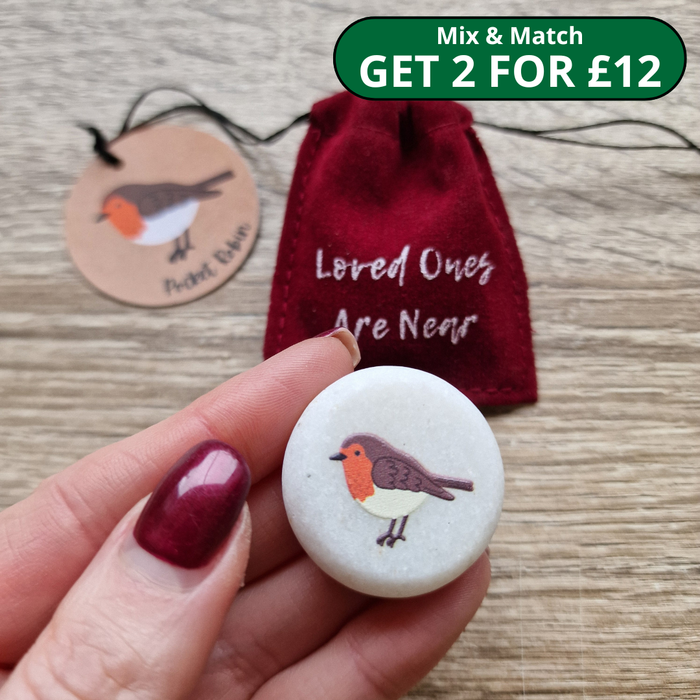 Pocket Robin Sentiment Stone