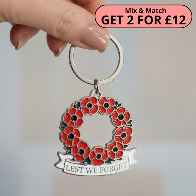 Poppy Wreath Keyring