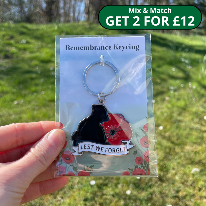 Lest We Forget - Remembrance Poppy Keyring