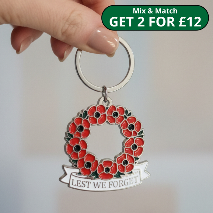 Poppy Wreath Keyring
