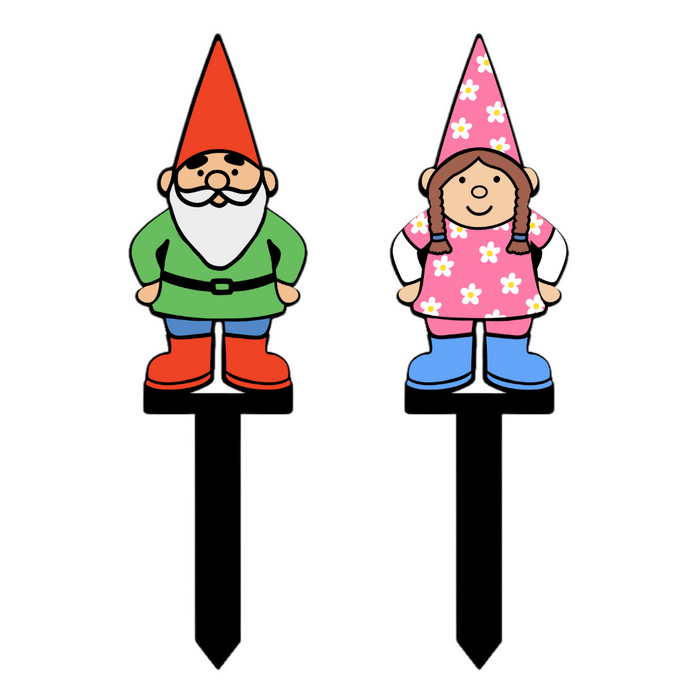 Pair of Gnome Stakes - Mr and Mrs