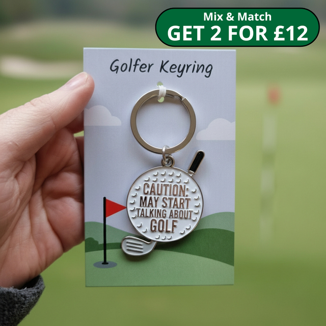 Caution, may start talking about golf keyring
