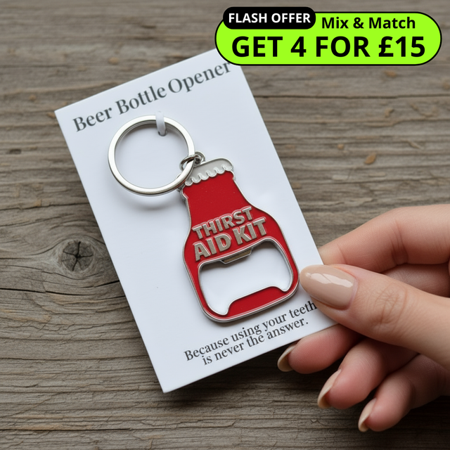 Thirst Aid Kit Beer BOTTLE OPENER Keyring