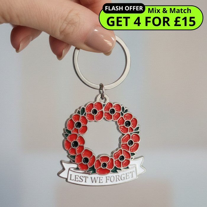 Poppy Wreath Keyring